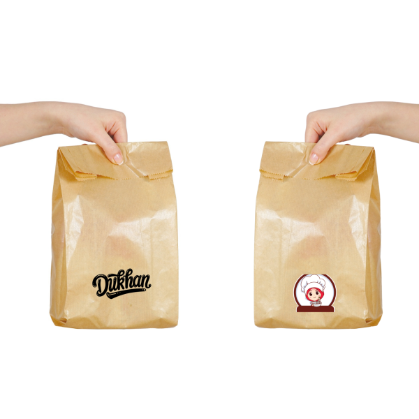 Körüklü Kraft Kese Kağıdı, Çizgili Şamua Kağıt Poşet, Hediye Ambalaj Poşeti, 1000 Adet - 25x40 - Özel Baskı İstiyorum