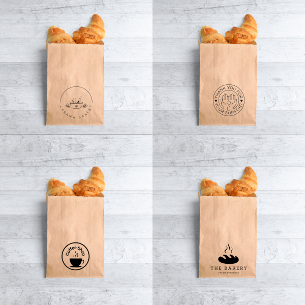 Körüklü Kraft Kese Kağıdı, Çizgili Şamua Kağıt Poşet, Hediye Ambalaj Poşeti, 50 Adet - 15x40 - Özel Baskı İstiyorum