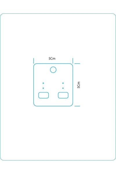 Özel Baskı Küpe Kartı, Kişiselleştirilebilir Takı Kartı, 5x5 Cm, 520 Adet - Siyah Zemin - Beyaz (White 1+0) Baskı