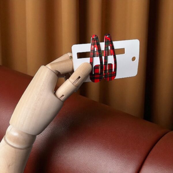 100 lü Baskısız Mandal Toka Kart Seti, Bijuteri, Sunum Kartları, 9.8x10,5 Cm Yazısız), Beyaz