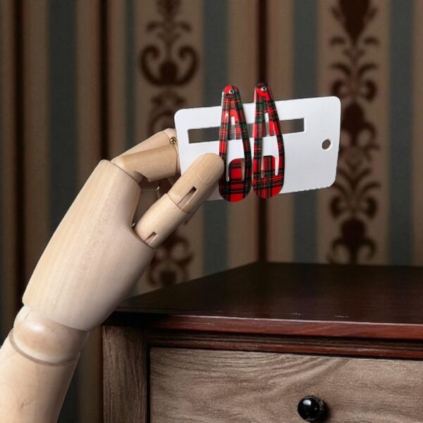 100 lü Baskısız Mandal Toka Kart Seti, Bijuteri, Sunum Kartları, 9.8x10,5 Cm Yazısız), Beyaz