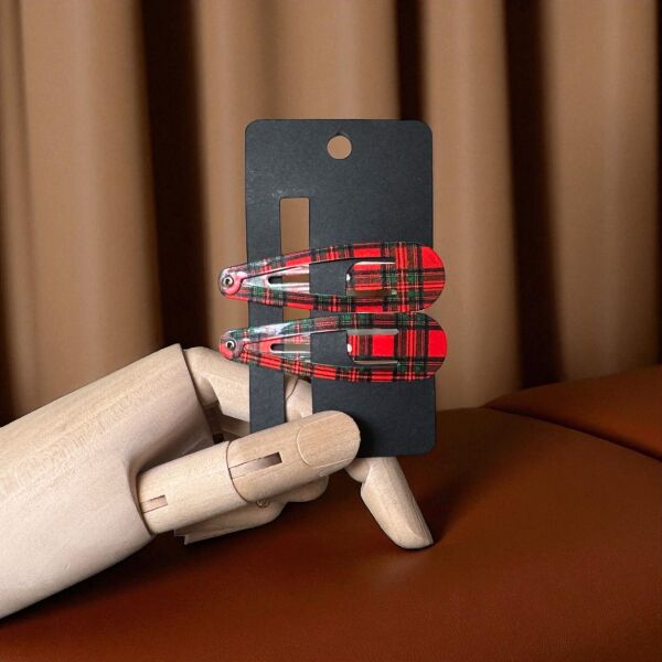 100 lü Baskısız Mandal Toka Kart Seti, Bijuteri, Sunum Kartları, 9.8x10,5 Cm Yazısız), Siyah