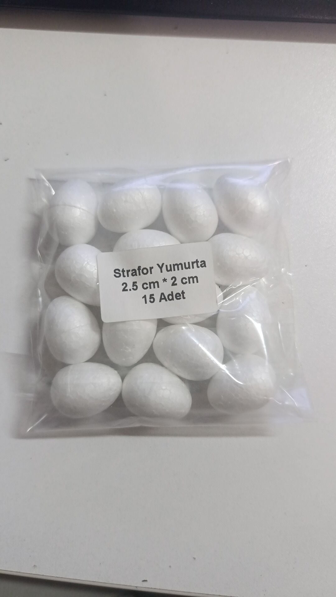 Strafor Yumurta Tomurcuk Çiçek Ortası 2,5 cm x 2 cm 15'li Paket
