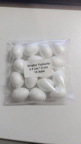 Strafor Yumurta Tomurcuk Çiçek Ortası 2,5 cm x 2 cm 15'li Paket