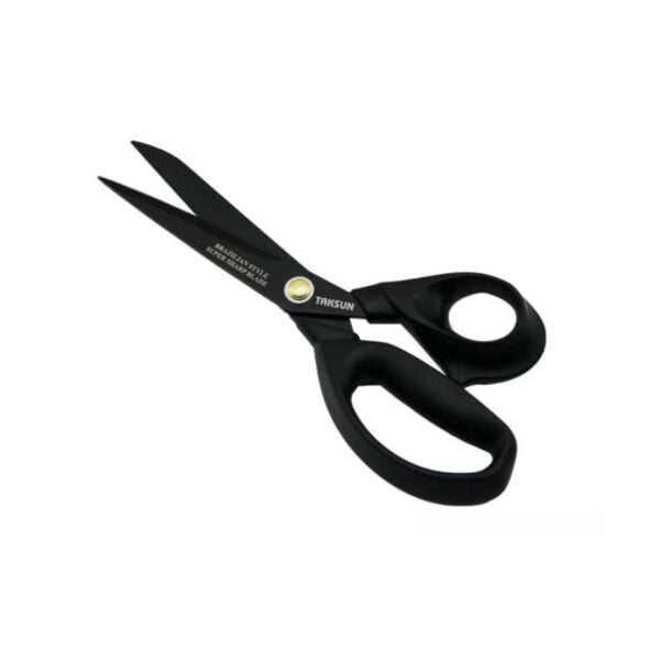 Brezilya Stili Teflon Kağıt, Krapon Makası – Yapışmaz Siyah Titanium Profesyonel Makas, 24 Cm