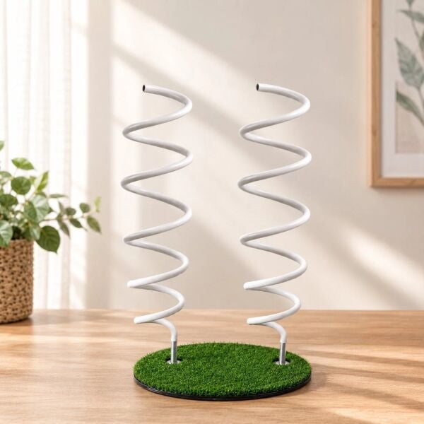 Dev Çiçek Yapım Seti, Bükülebilir ve Boyanabilir Esnek Boru, Demir Ayak Çim Halılı Nişan, Düğün, Vitrin Dekor Standı, 2li Set - 2x2 Metre
