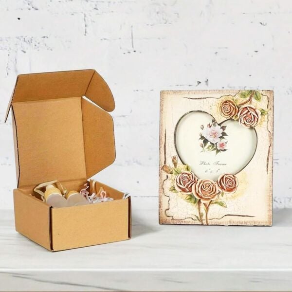 Kilitli E-Ticaret Hediye Kutusu, Kraft Karton Kargo Paketleme Kutusu, 25 Adet, 10x10x5 Cm Baskısız