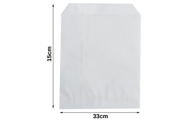 Yağlı (BEYAZ) Dipsiz Kese Kağıdı 15x33 Cm - 500 gr 70 Adet