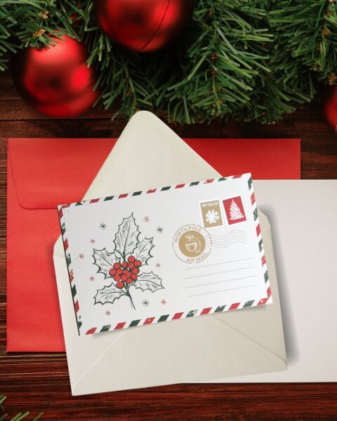 Yılbaşı Kokina Temalı Kartpostal Seti, Yeniyıl, Noel, Tebrik ve Hediye Kartları, 25 Adet, 10x15 Cm