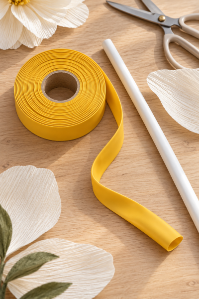 Dev Çiçek Esnek Boru Kılıfı, Isıtılınca Daralan Kılıf 21 mm. Sarı - 2 Metre