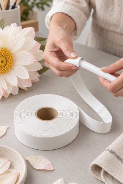 Dev Çiçek Esnek Boru Kılıfı, Isıtılınca Daralan Kılıf 21 mm. Beyaz - 2 Metre