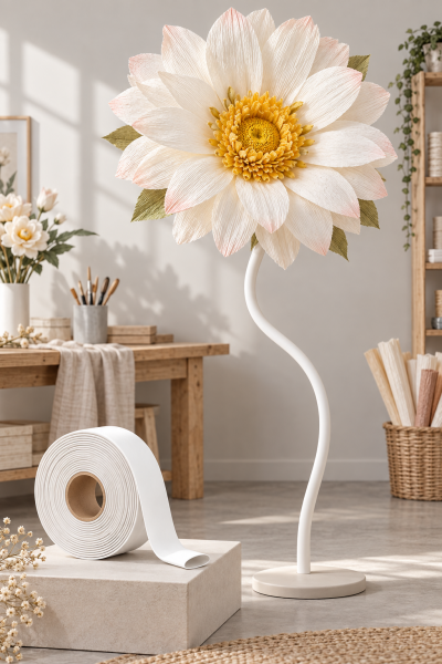 Dev Çiçek Esnek Boru Kılıfı, Isıtılınca Daralan Kılıf 21 mm. Beyaz - 2 Metre