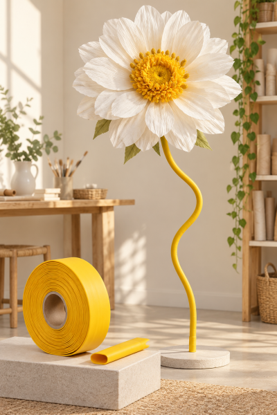 Dev Çiçek Esnek Boru Kılıfı, Isıtılınca Daralan Kılıf 21 mm. Sarı - 3 Metre