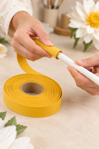 Dev Çiçek Esnek Boru Kılıfı, Isıtılınca Daralan Kılıf 21 mm. Sarı - 3 Metre