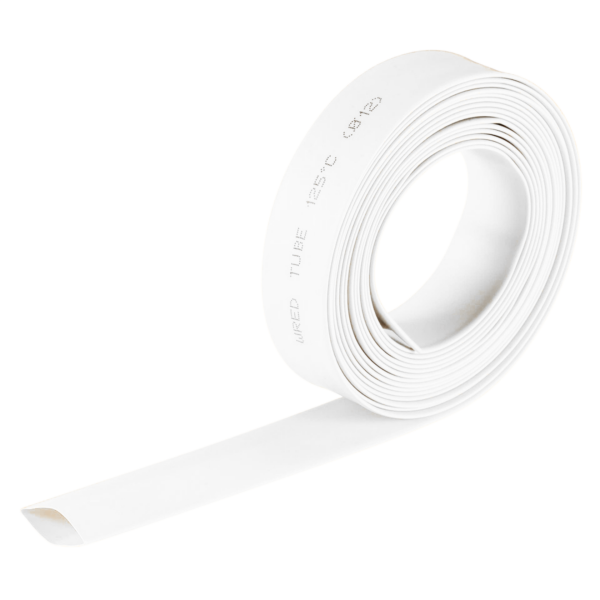 Dev Çiçek Esnek Boru Kılıfı, Isıtılınca Daralan Kılıf 21 mm. Beyaz - 3 Metre