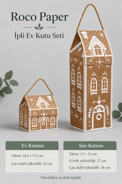 Gingerbread Ev Kutu Seti Paket 3'lü
