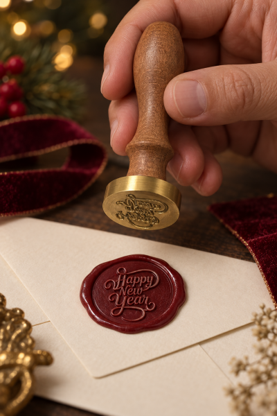 Prinç Mühür - Yeniyıl Temalı 2.5 cm Happy New Year