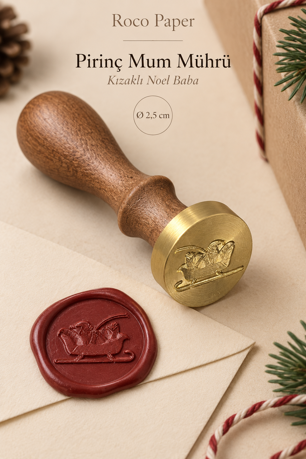 Prinç Mühür - Yeniyıl Temalı 2.5 cm Noel Baba