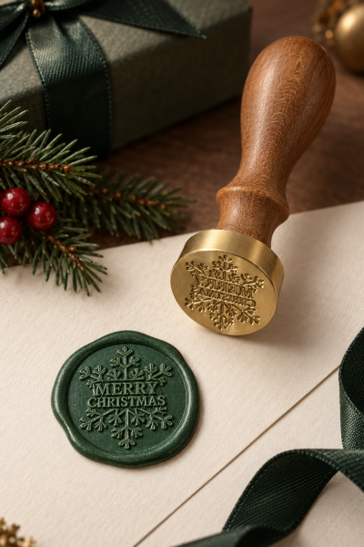 Prinç Mühür - Yeniyıl Temalı 2.5 cm Merry Christmas