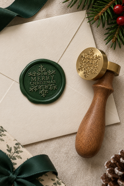 Prinç Mühür - Yeniyıl Temalı 2.5 cm Merry Christmas