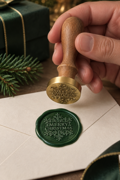 Prinç Mühür - Yeniyıl Temalı 2.5 cm Merry Christmas