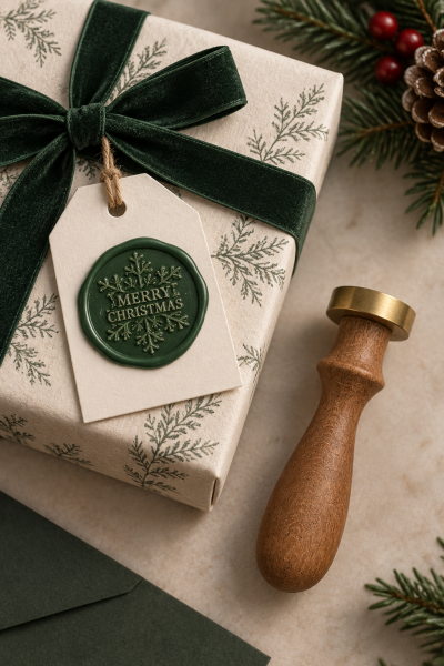 Prinç Mühür - Yeniyıl Temalı 2.5 cm Merry Christmas