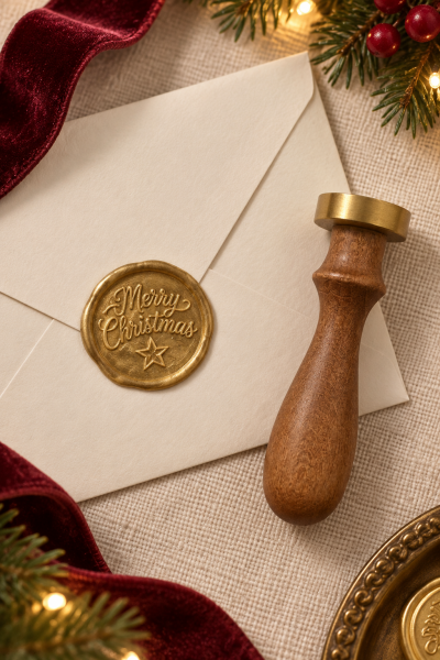 Prinç Mühür - Yeniyıl Temalı 2.5 cm Merry Christmas - 2