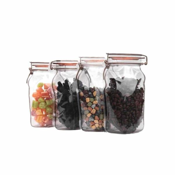 Kavanoz Desenli Fermuarlı Sızdırmaz Şeffaf Plastik Doypack - 50'li Paket - 11x18,5x7 Cm