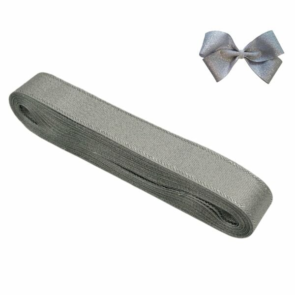 Grogren Gümüş Simli Kurdele, Hediye Paketleme, Düğün, Parti, Hobi ve Süsleme Şeriti, 10m -4cm