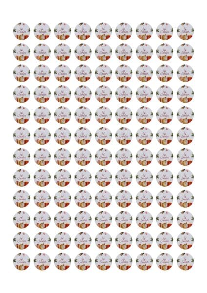 Yılbaşı Temalı İyi Seneler Sticker Seti, Yeni Yıl Hediye Paketleme Etiketi, 108 Adet, 33x33 mm