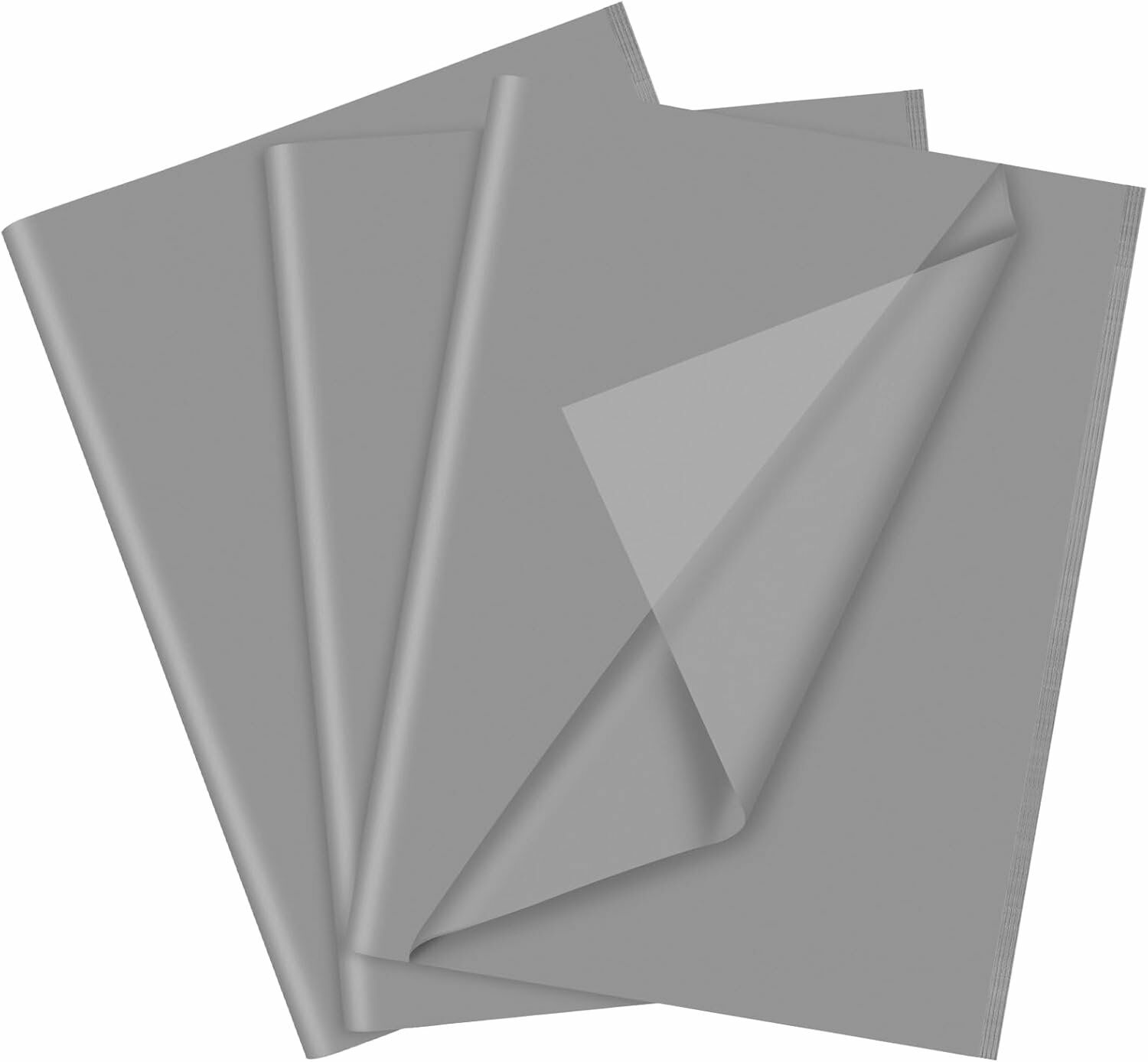 Pelur Kağıt - Hediye ve Çiçek Paketleme Kağıdı, 25’li Paket, 50x70 cm, Açık Gri
