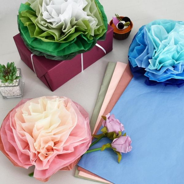 Pelur Kağıt - Hediye ve Çiçek Paketleme Kağıdı, 25’li Paket, 50x70 cm, Mavi