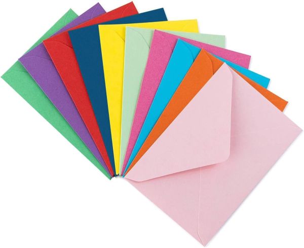 Hediye Kartı Zarfı, Mini Davetiye, Düğün, Fotoğraf, Not Kağıdı Zarfı, 7x9 cm- 50 Adet, Pembe