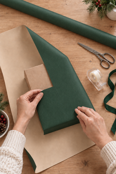 İtalyan Ambalaj Kağıdı Renkli Kraft 70 cm x 2 metre Koyu Yeşil