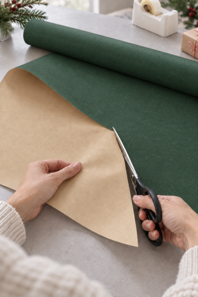 İtalyan Ambalaj Kağıdı Renkli Kraft 70 cm x 2 metre Koyu Yeşil