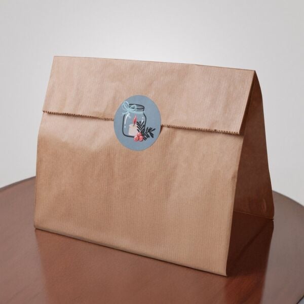 Yılbaşı Sticker Seti, Yeni Yıl Karışık Desenli Süs ve Hediye & Paket Etiketleri, 108 Adet, 33x33 mm