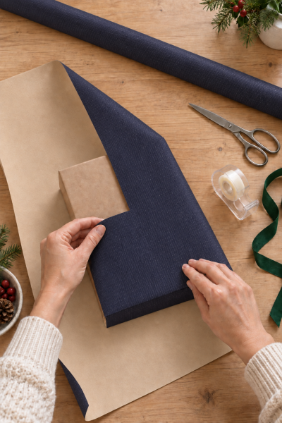 İtalyan Ambalaj Kağıdı Renkli Kraft 70 cm x 2 metre Lacivert