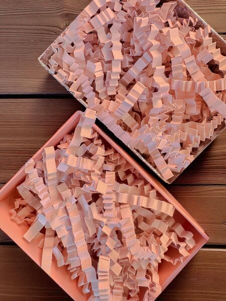 Zigzag Kırpık Kağıt, Hediye ve Kargo Koruma Malzemesi, Ambalaj Dolgu Kağıdı, Süsleme ve Paketleme Kırpıntı Kağıdı, 1000 gr, Pembe