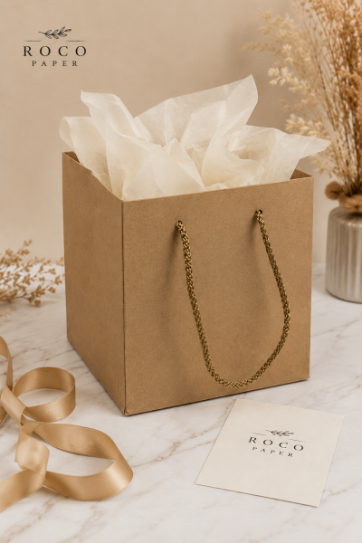 Kraft Karton ''pasta'' Çanta 20x20x20 Cm (10'LU PAKET)