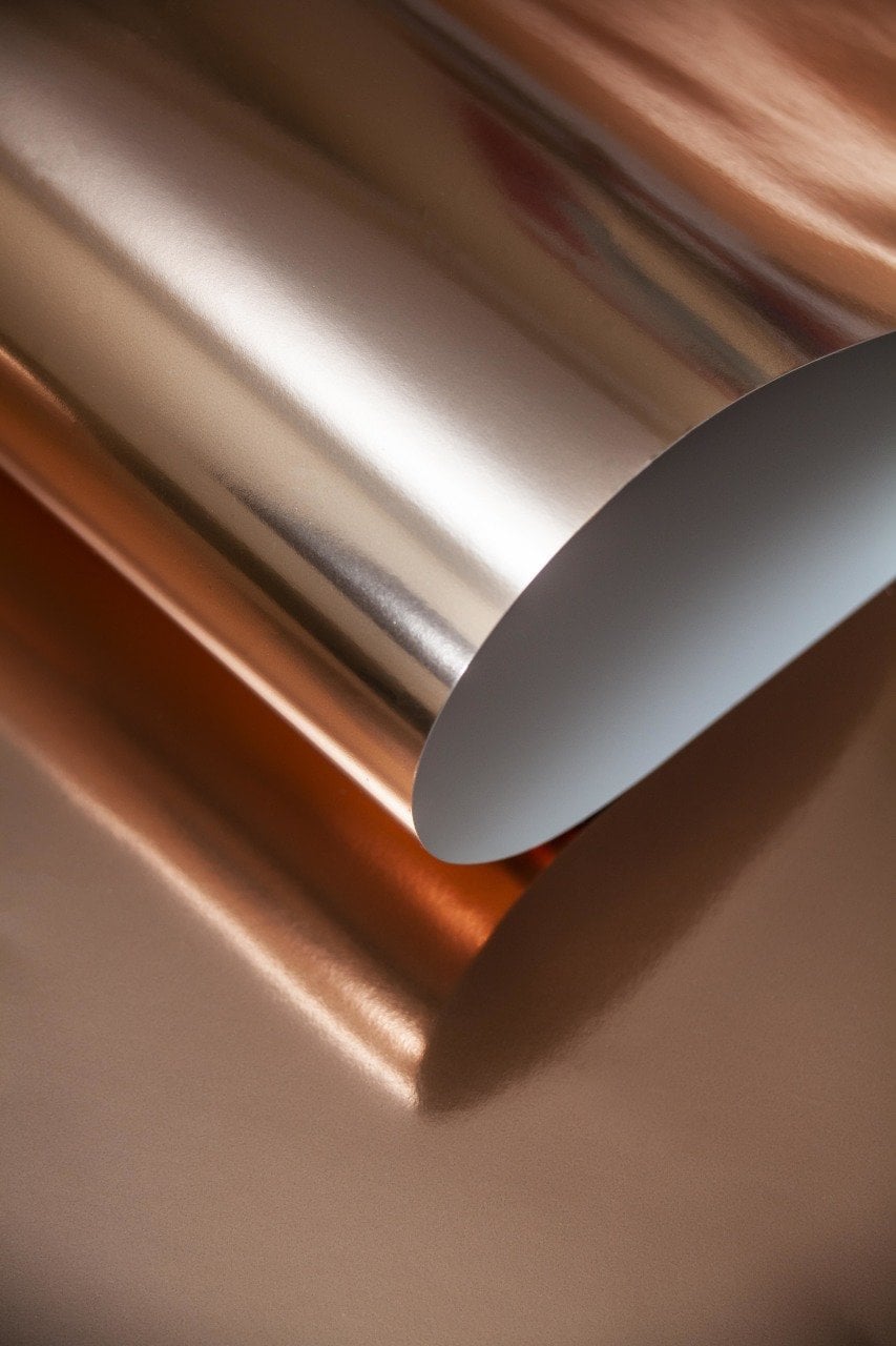 Metalik Fon Kartonu - Aynalı Fon Kartonu - 200 Gr. 50*70 Cm - Roze