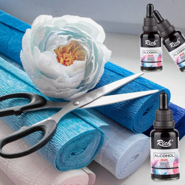 Alkol Bazlı Mürekkep (Alcohol Ink) – Krapon Çiçek Yapım, Seramik, Takı, DIY Mürekkebi, 30ml-Mavi