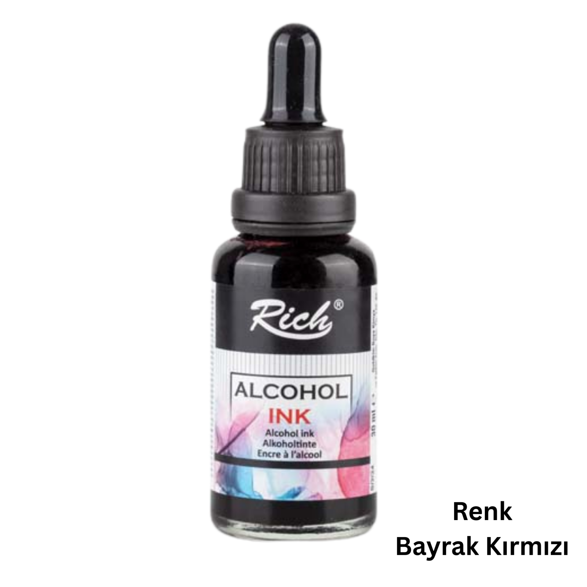 Alkol Bazlı Mürekkep (Alcohol Ink) – 30 Ml, Krapon Çiçek Yapım, Seramik, Takı, DIY Mürekkebi, Bayrak Kırmızı