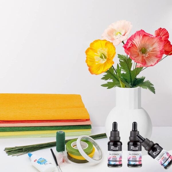 Alkol Bazlı Mürekkep (Alcohol Ink) – 30 Ml, Krapon Çiçek Yapım, Seramik, Takı, DIY Mürekkebi, Bayrak Kırmızı