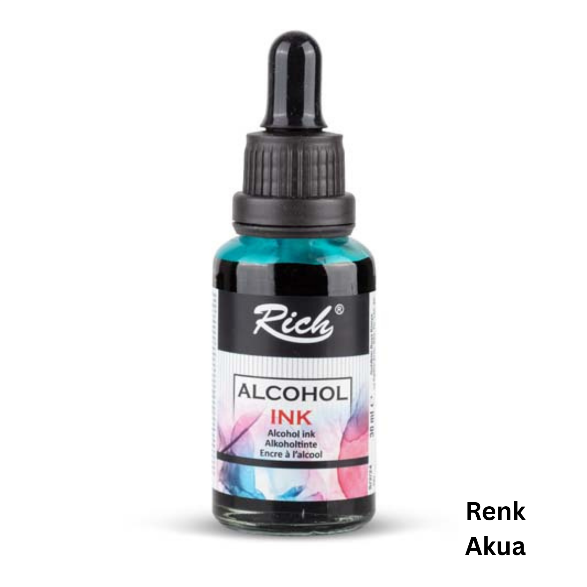 Alkol Bazlı Mürekkep (Alcohol Ink) – Krapon Çiçek Yapım, Seramik, Takı, DIY Mürekkebi, 30ml-Akua