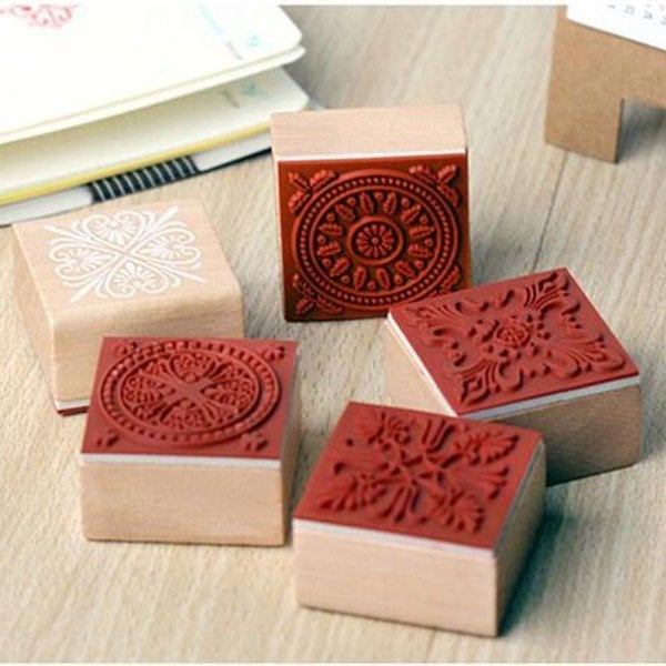 Ahşap Retro Stampa Set 6'lı