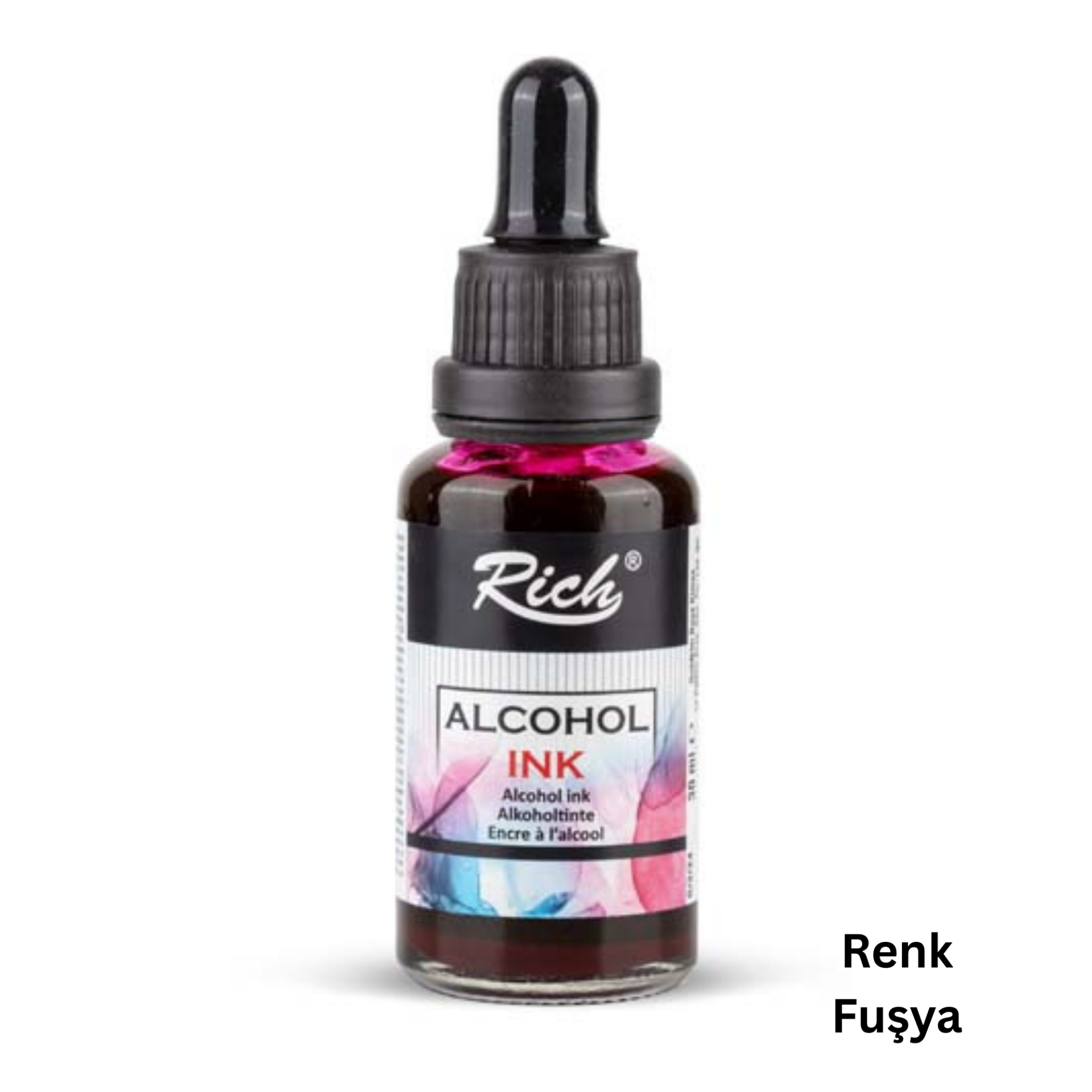 Alkol Bazlı Mürekkep (Alcohol Ink) – Krapon Çiçek Yapım, Seramik, Takı, DIY Mürekkebi, 30ml-Fuşya