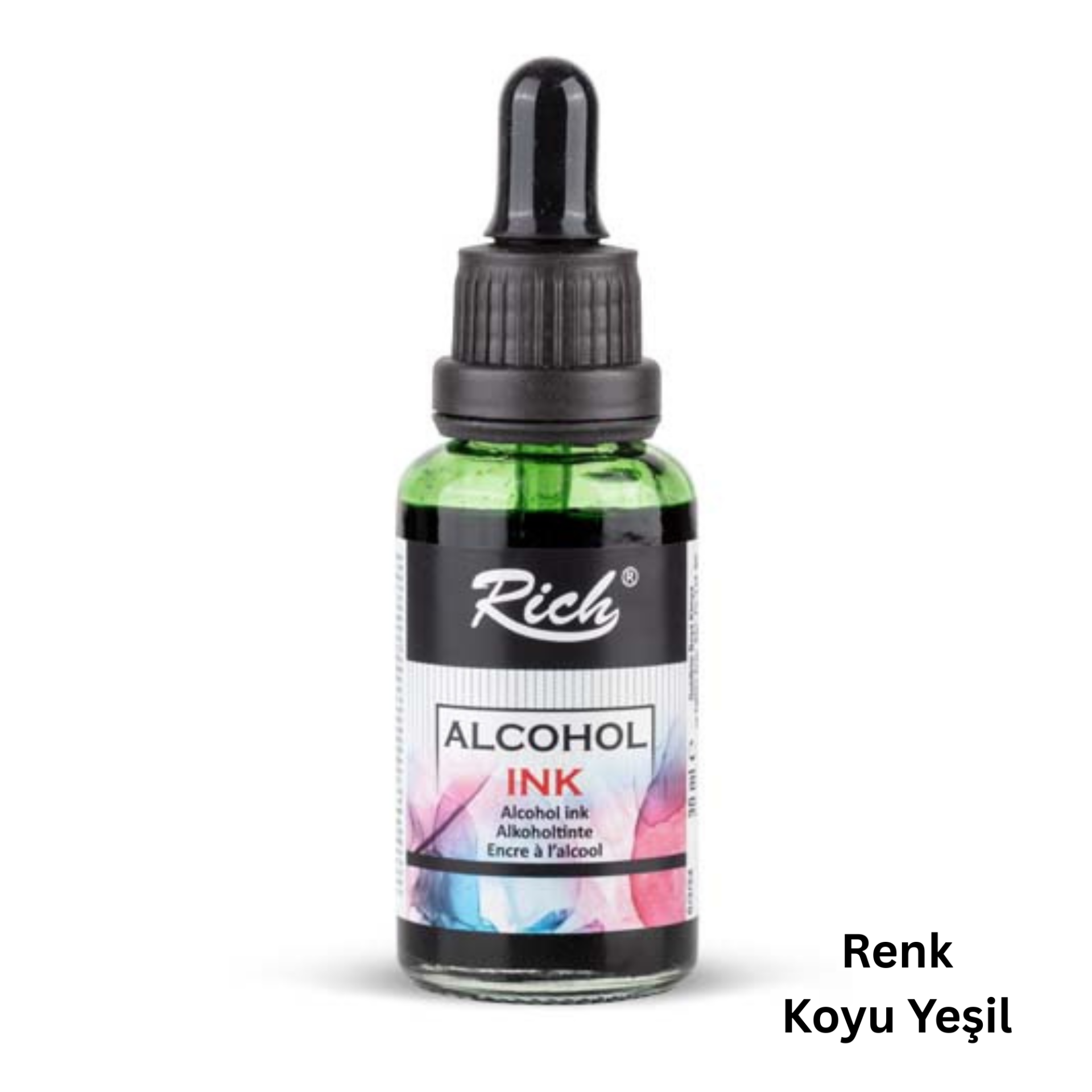 Alkol Bazlı Mürekkep (Alcohol Ink) – Krapon Çiçek Yapım, Seramik, Takı, DIY Mürekkebi, 30ml-Koyu Yeşil