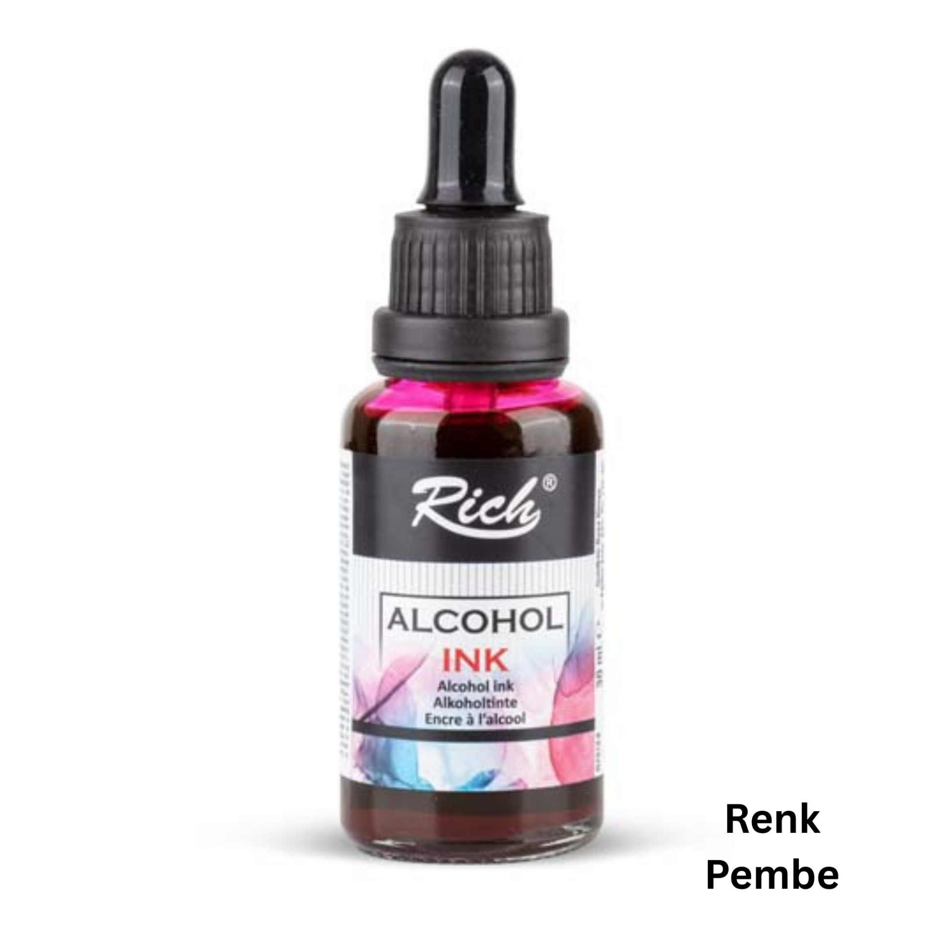 Alkol Bazlı Mürekkep (Alcohol Ink) – Krapon Çiçek Yapım, Seramik, Takı, DIY Mürekkebi, 30ml-Pembe