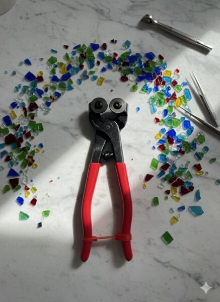 Mozaik Kesme Pensesi, Çift Diskli Seramik ve Cam Kesme Aleti, Profesyonel Mozaik Kesici