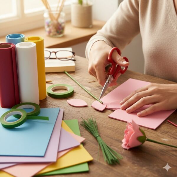 Nakış Makası, Krapon, Eva Çiçek Yapım ve Hobi Makası, Düz Uçlu, 13 Cm